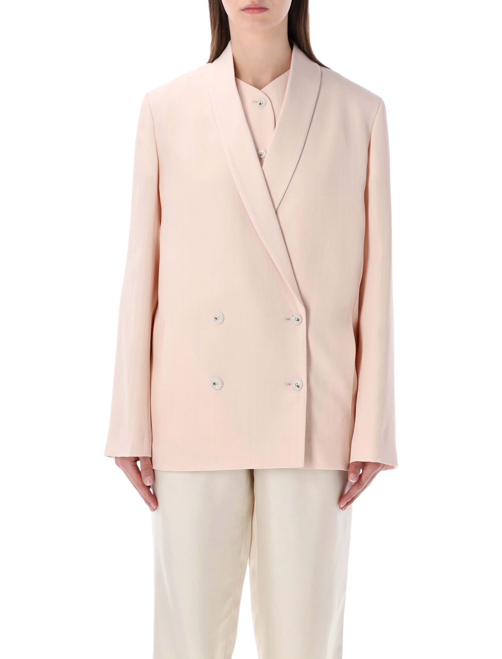 Double-Breasted Minka Blazer With Shawl Collar And