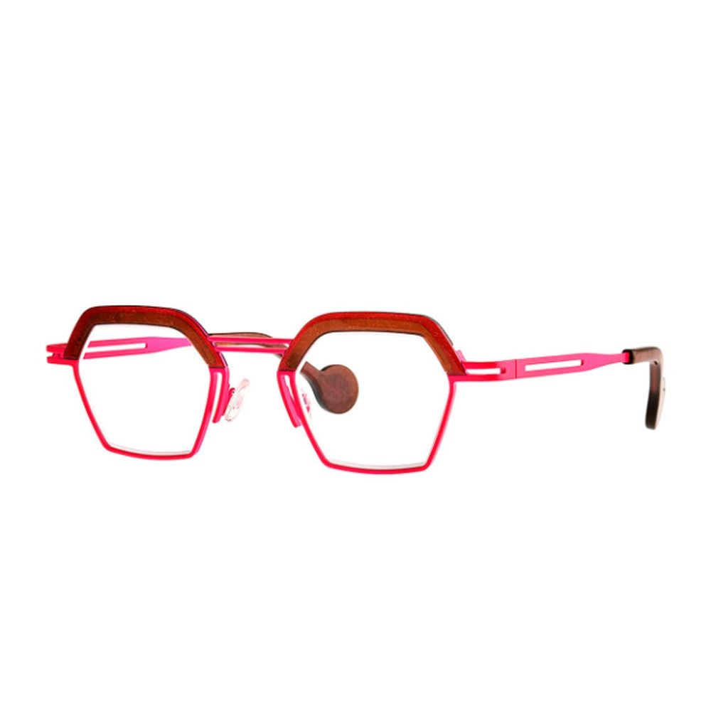 Geometric Titanium Eyewear in Fluo Pink