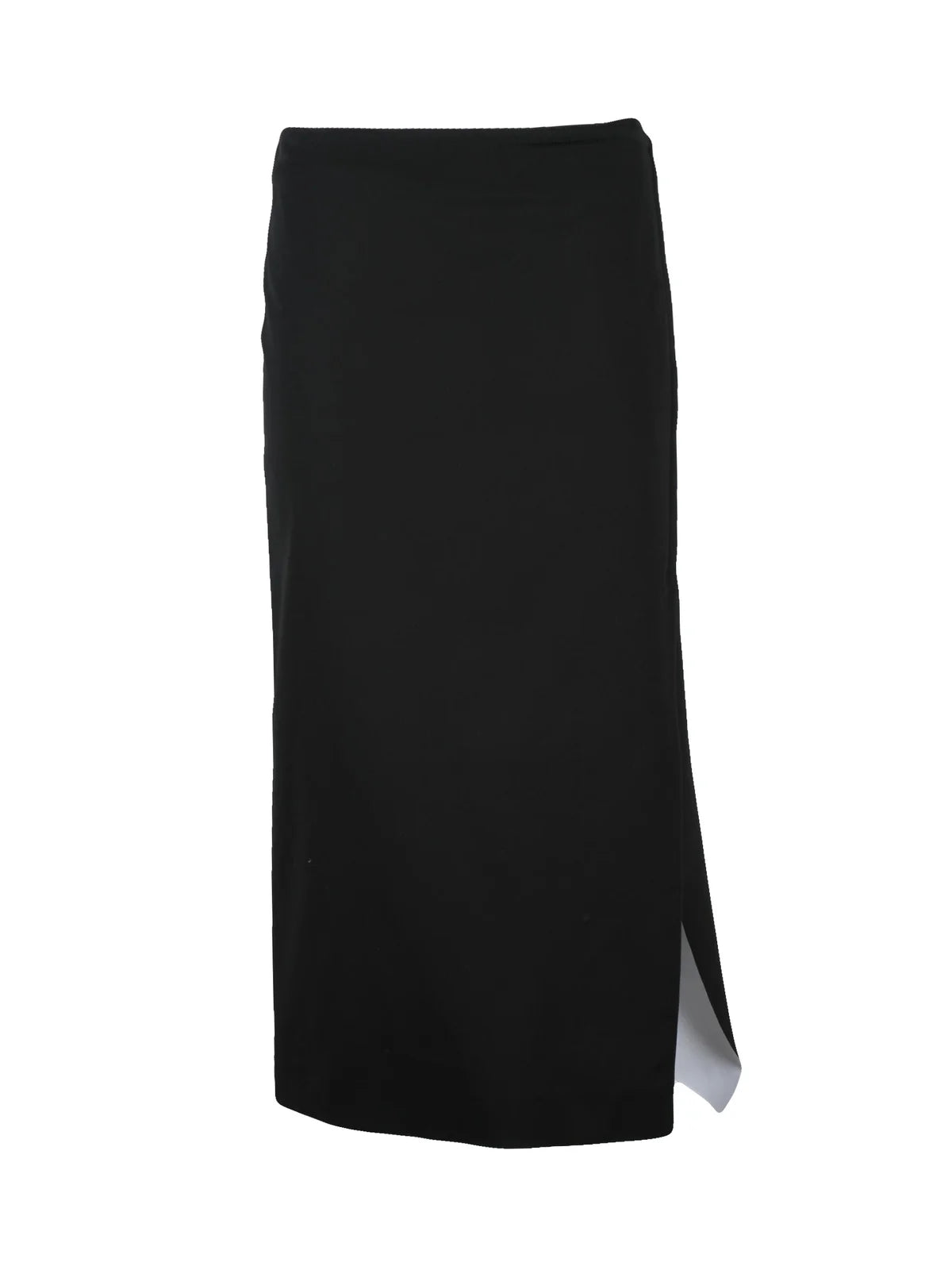 Black Corone Cotton Elastane Flared Skirt