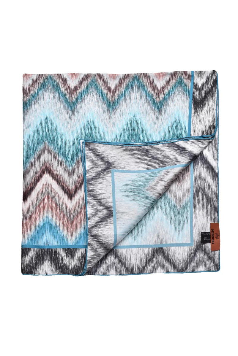Silk Foulard - Light Blue