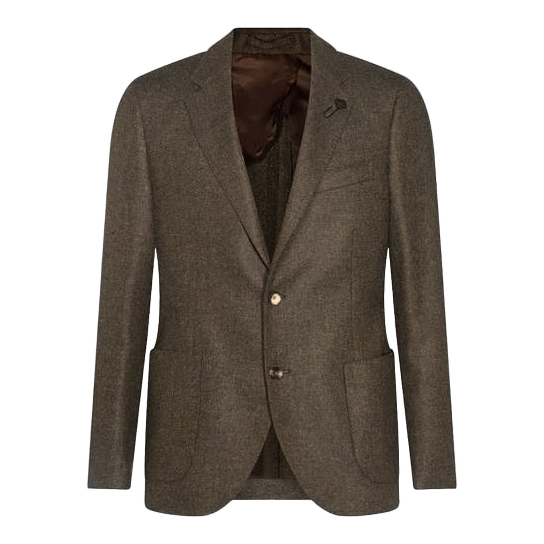 Tailored Wool-Cashmere Blend Jacket with Notched Lapel