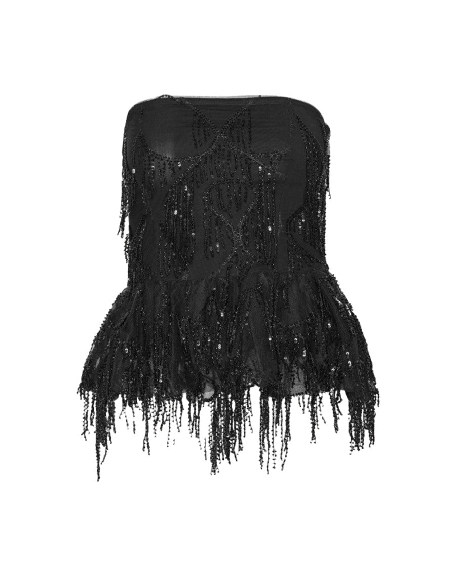 Black Sequin Top