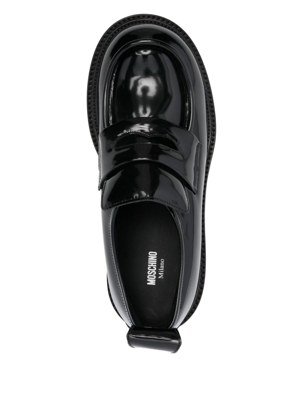 Glossy Black Flat Shoes