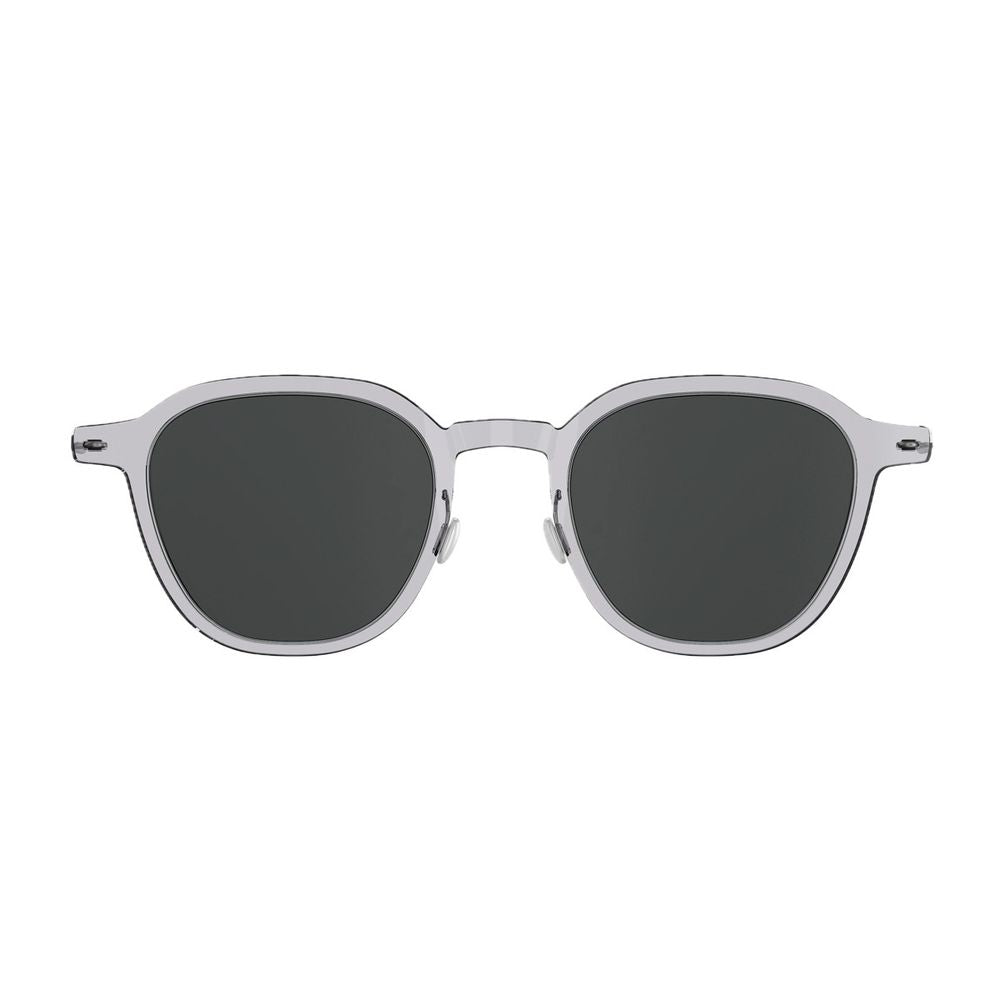 Lindberg Sun Titanium 8348 C07/Colour 10/Sl110 Crystal Grey Geometric Frame Acetate-Titanium Sunglasses