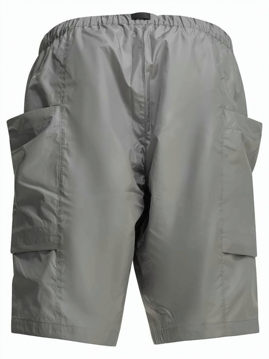 Black Lightweight Polyester Elastic Waist Shorts