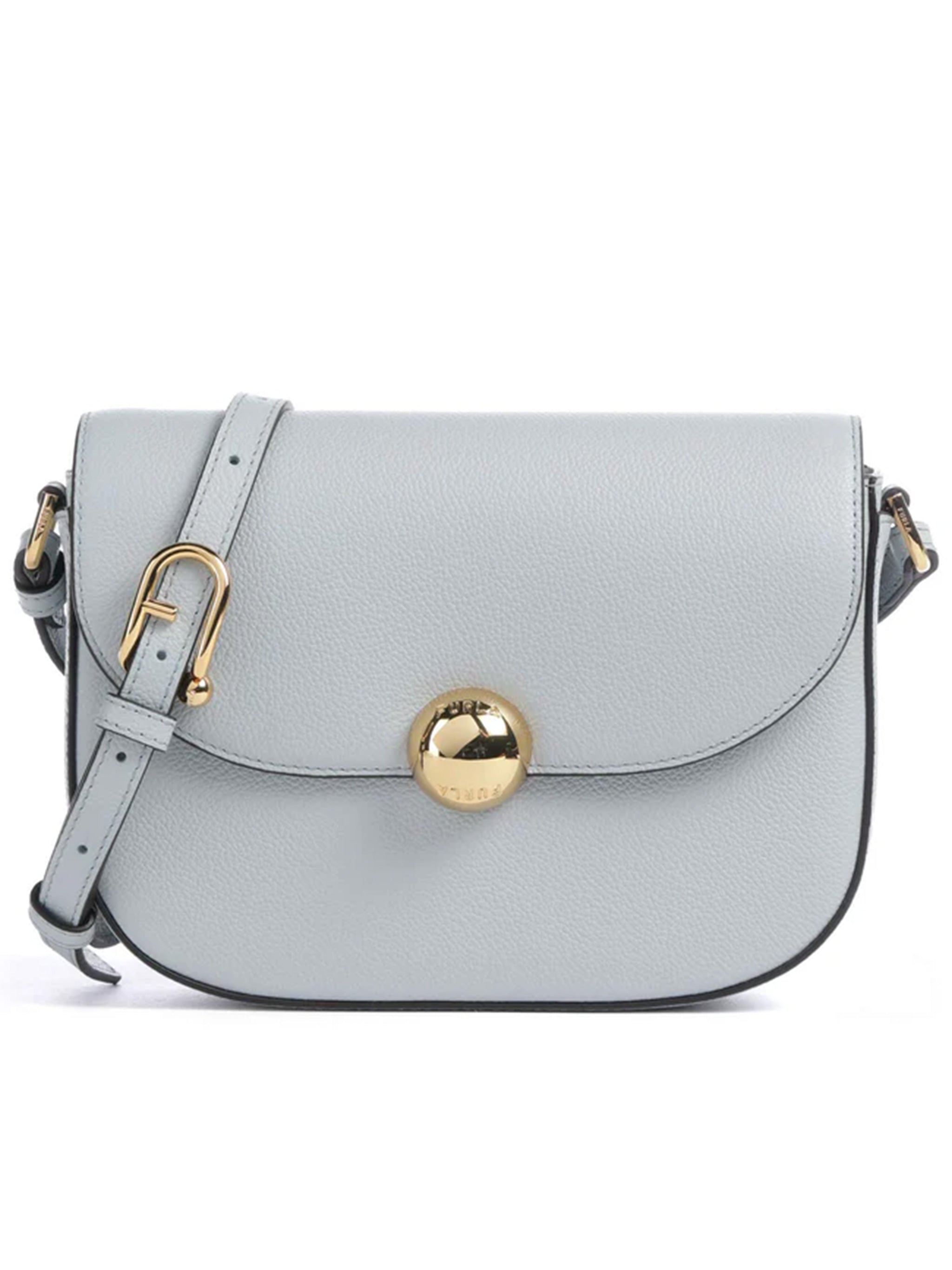 Moonlight S Crossbody Textured Grey Leather Bag