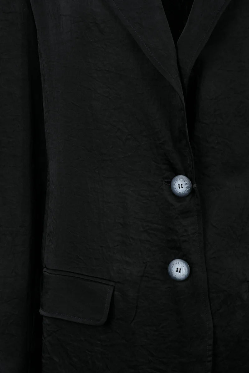 Seltz Blazer Jacket Satin - Black