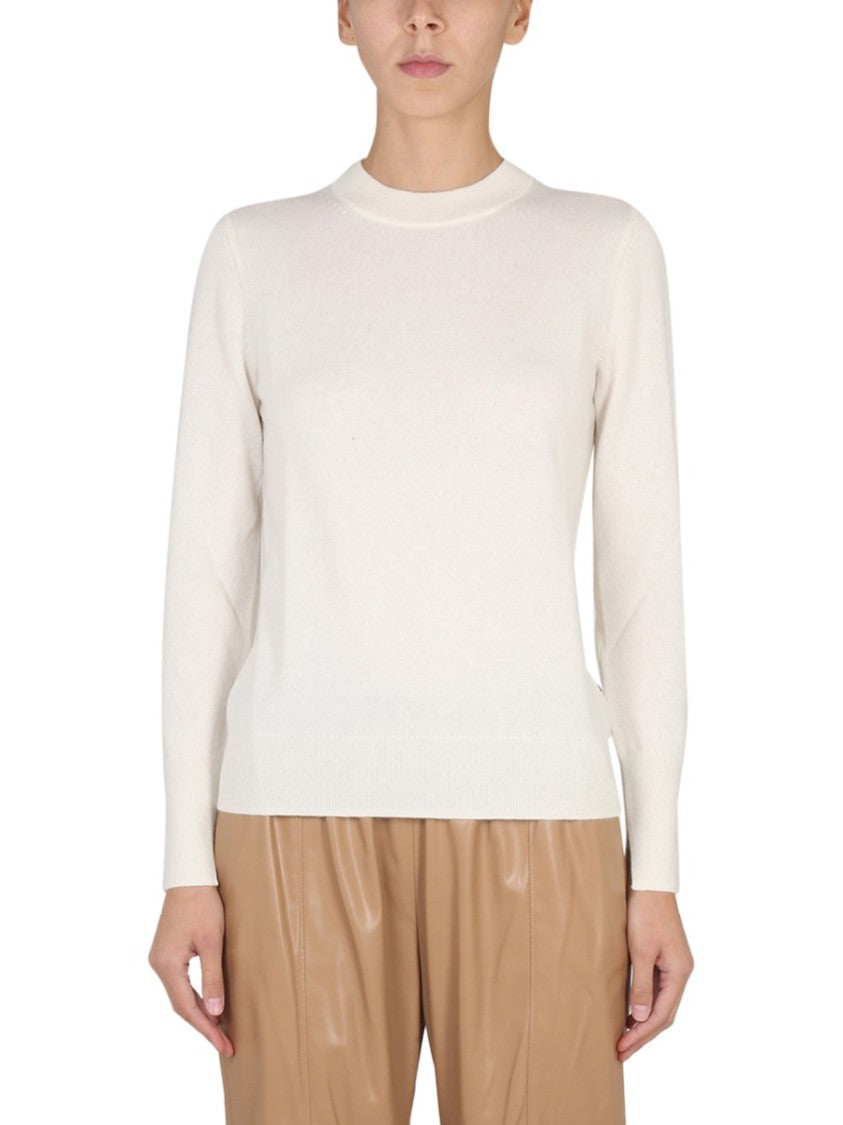 Cashmere Sweater With Cross-Neck Detail