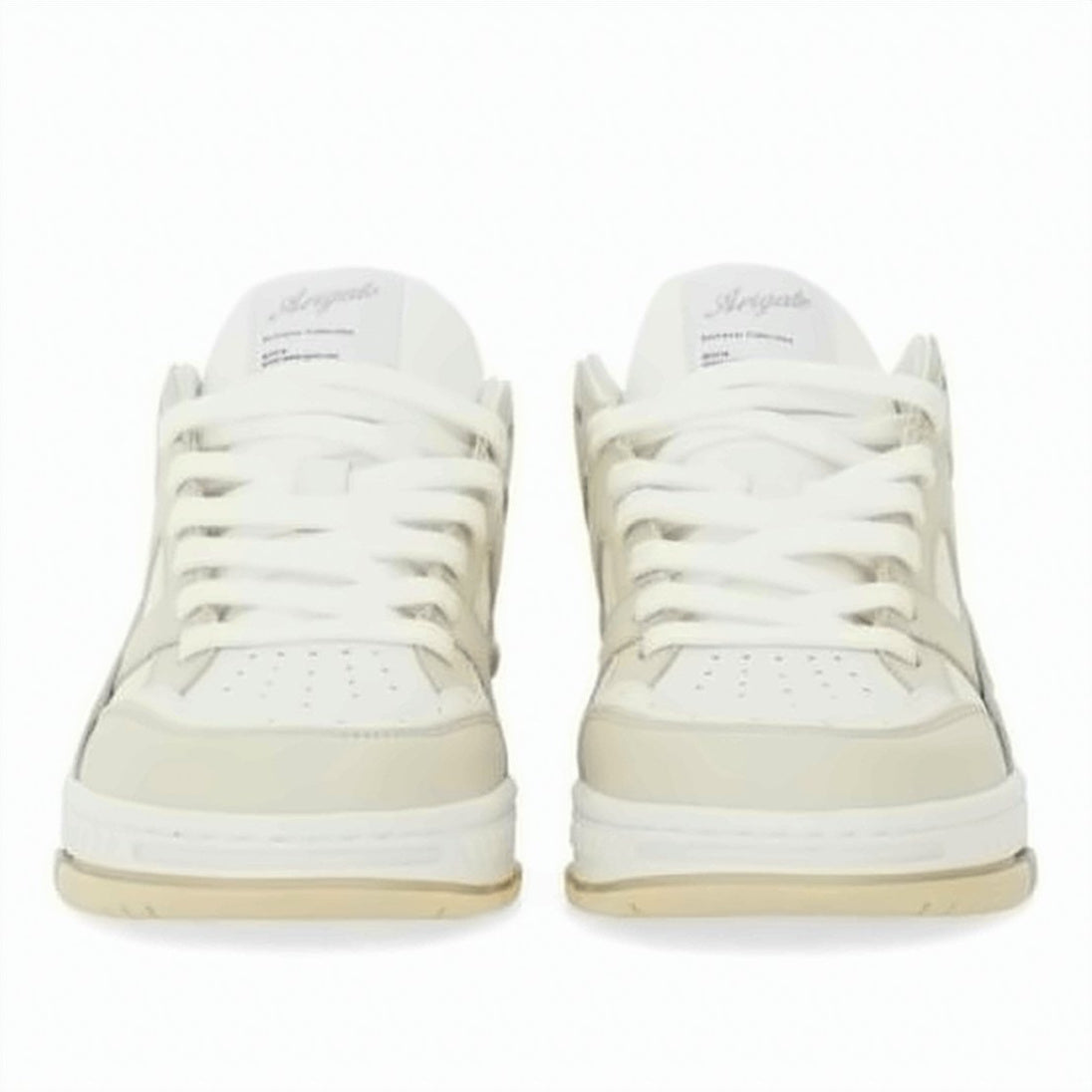 Low-Top Sneaker with Smooth and Perforated Leather Details
