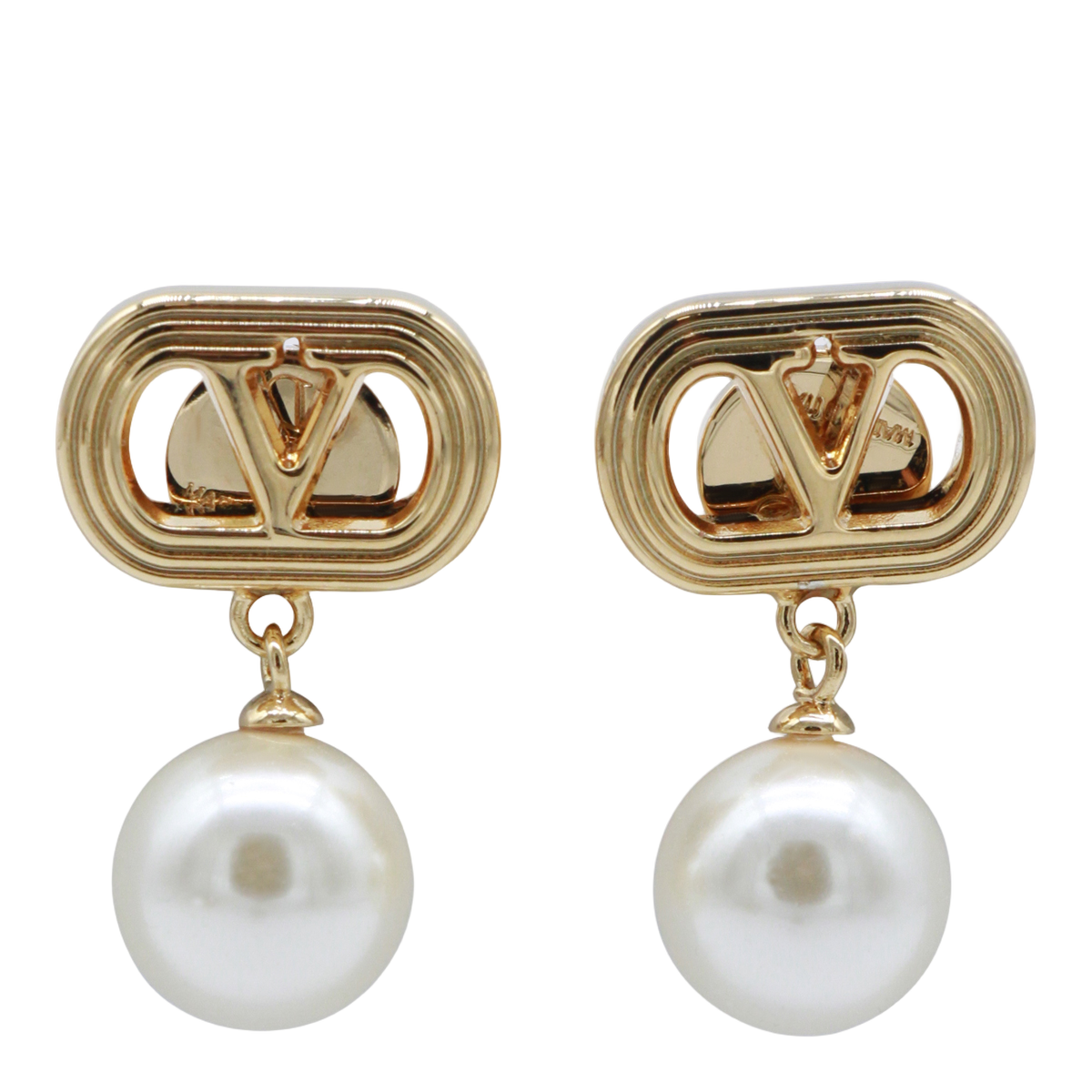 Golden Earrings with Fine Chain