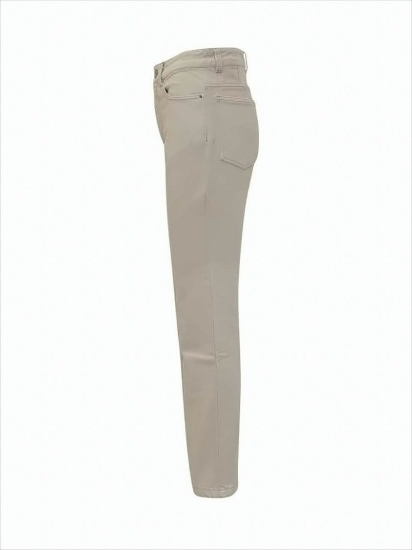Straight-Cut Tailored Pants With Five-Pocket Design
