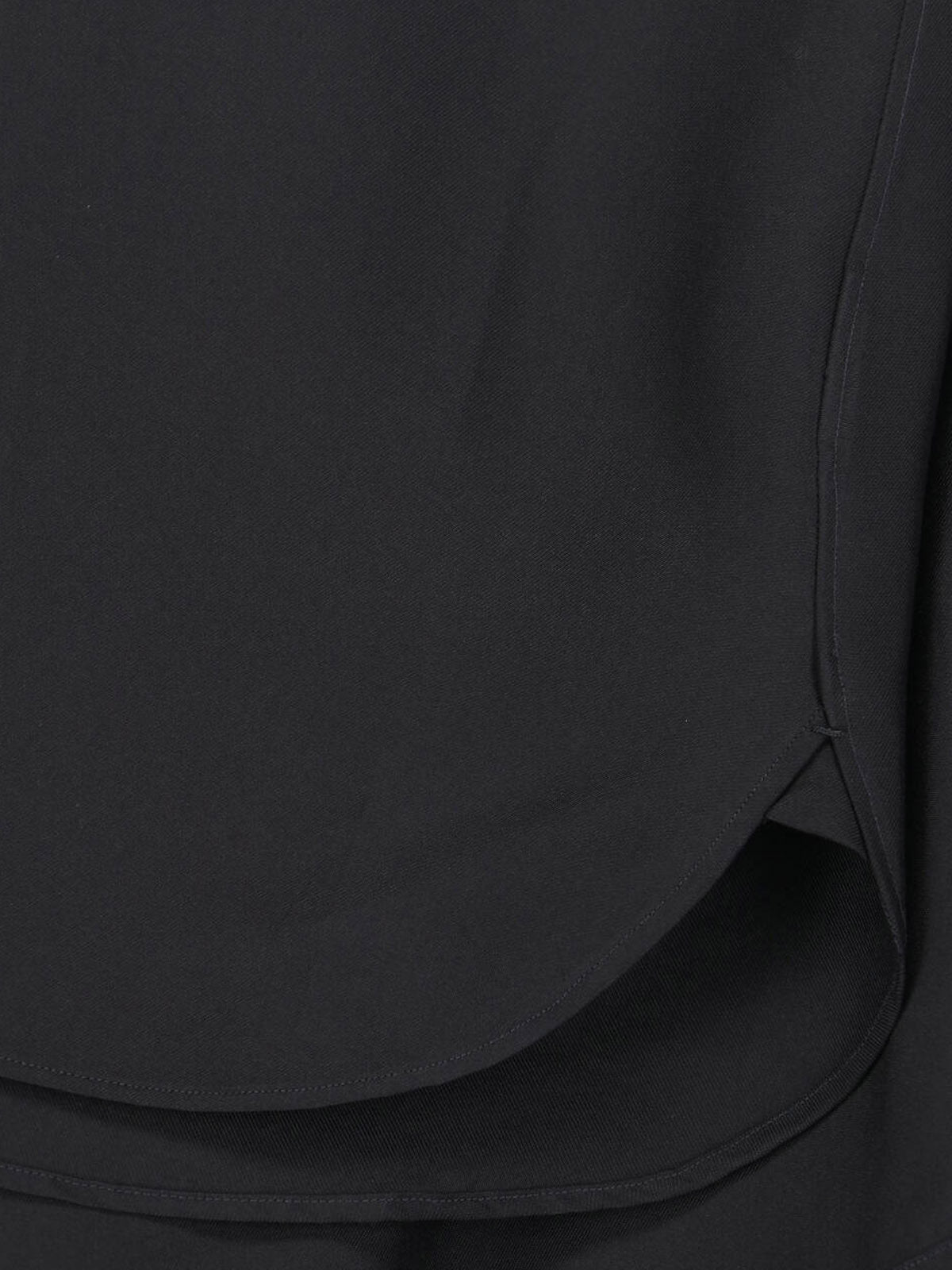 Black Classic Collar Silk Blend Shirt