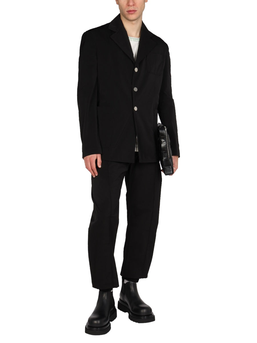 Single-Breasted Jacket with Notched Lapels