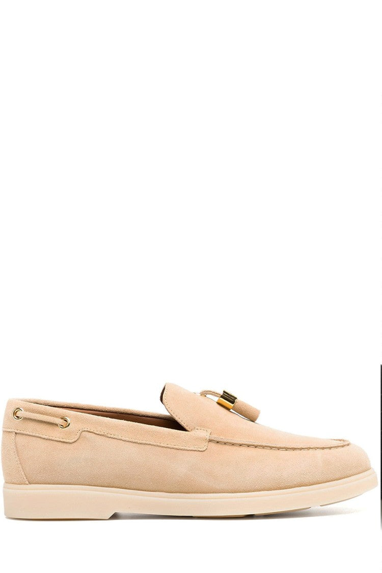 Beige Suede Ballerinas