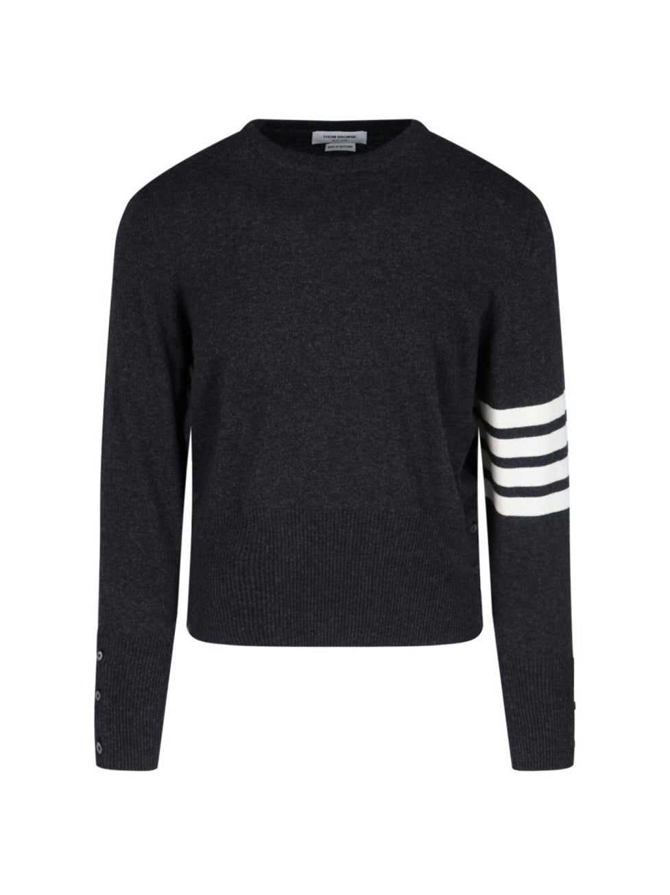 'Loopback 4-Bar' Knit Top – Black