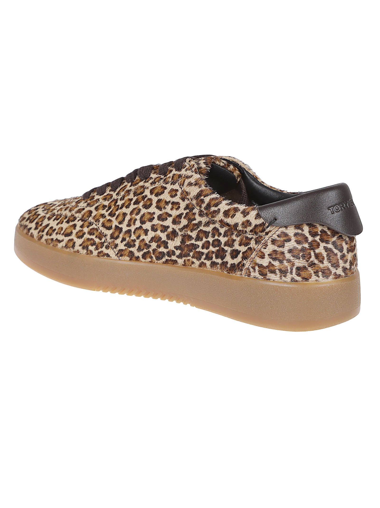 Natural Bristle Leopard Print Sneakers