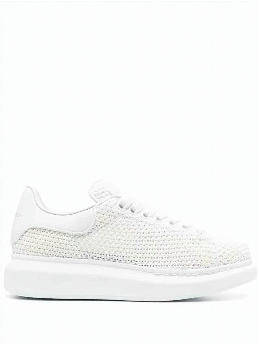 Knitted Mesh Low-Top Sneakers with Cushioned Sole