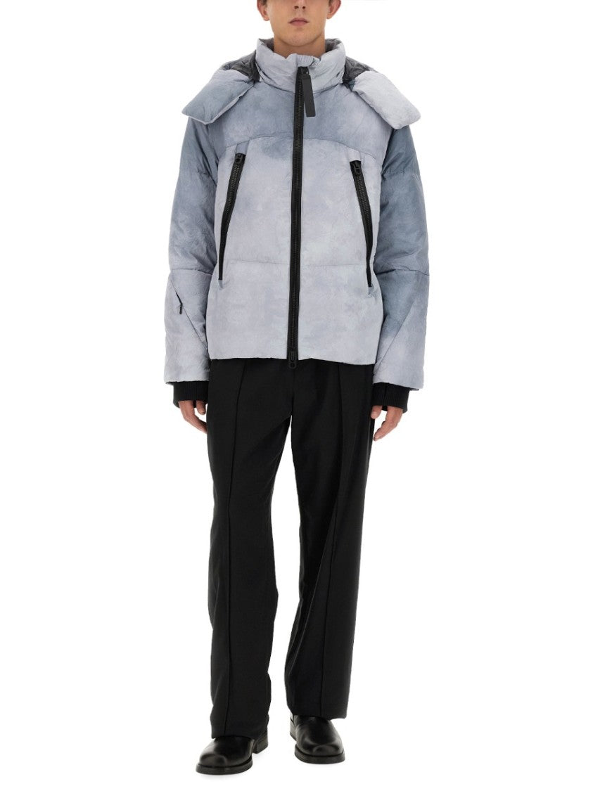 Textured Oversized Jacket With High Collar