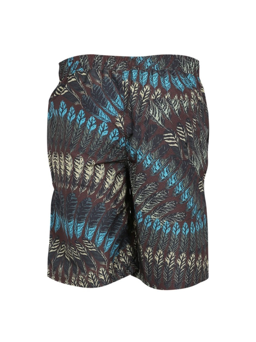 Logo Print Boxer Swimsuit