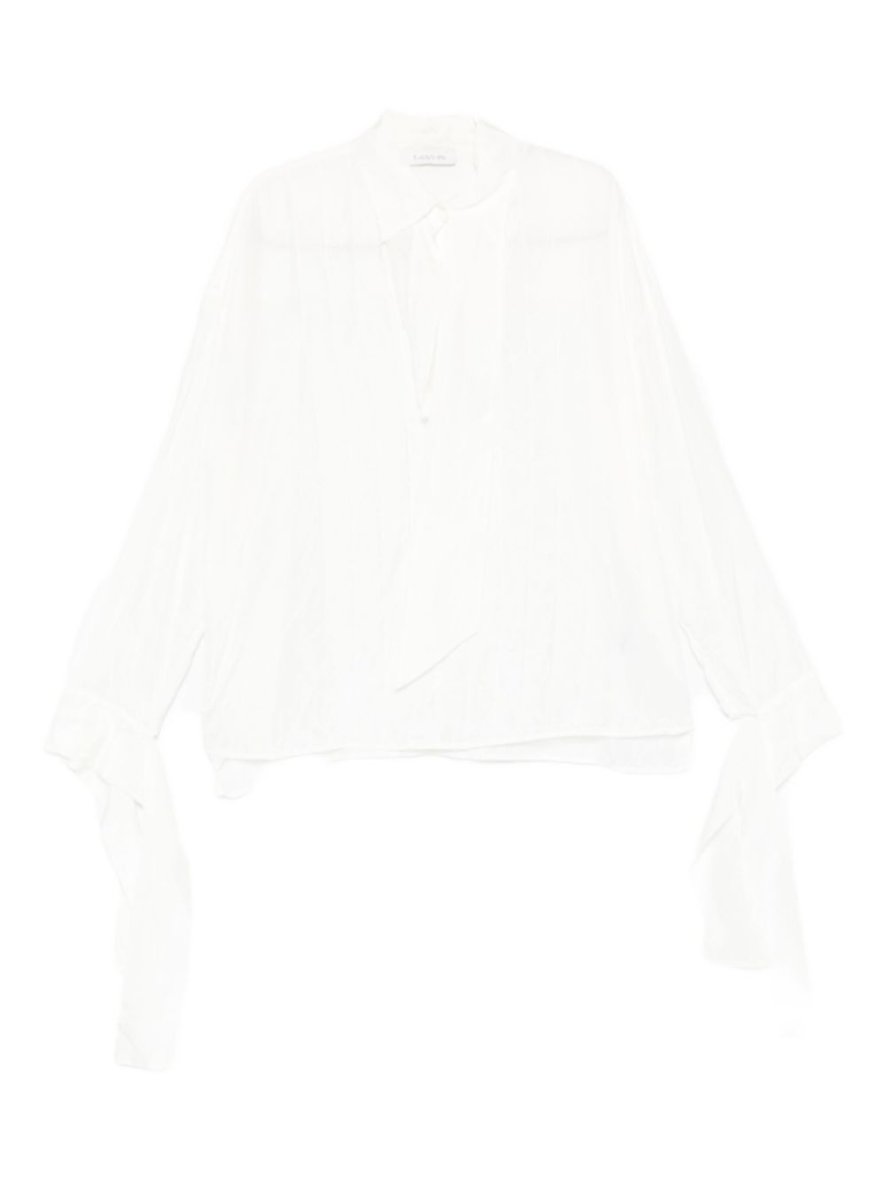 Silk Blouse with Tie Neck