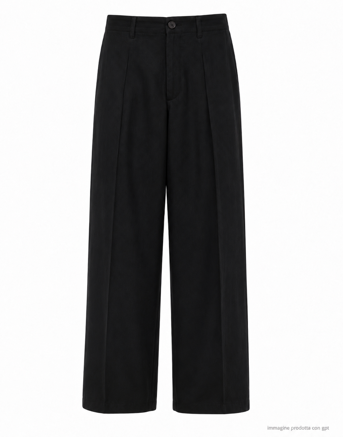 Black Damiano Carrot Linen Blend Trousers