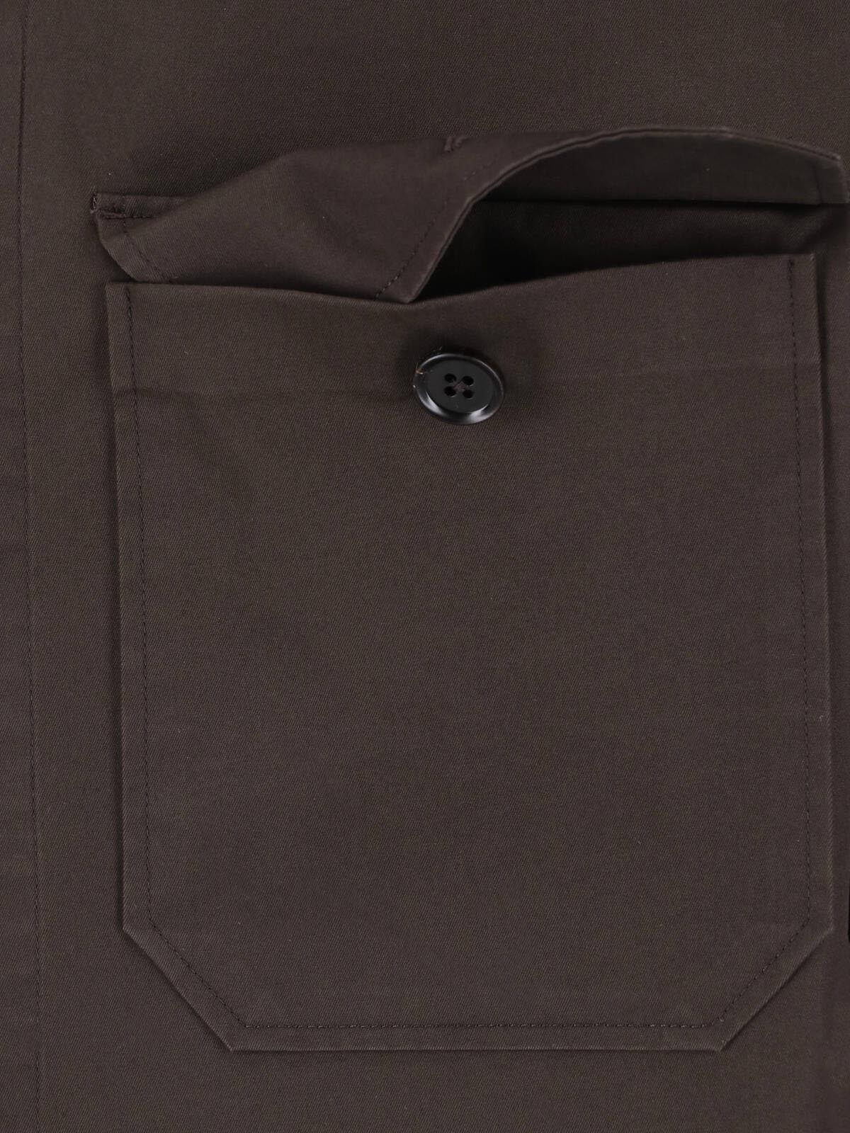 Brown Structured Tailored Silhouette Shirt
