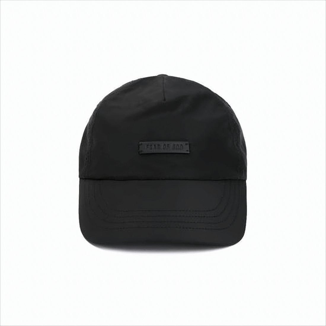 Minimalist Black Polyester Cap With Embossed Patch