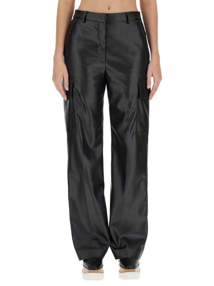 Tailored Black Cargo Pants With Utility Pockets