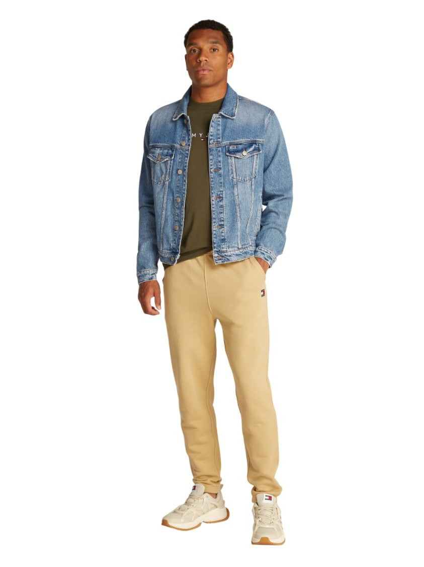 Distressed Denim Trucker Jacket With Chest Pockets