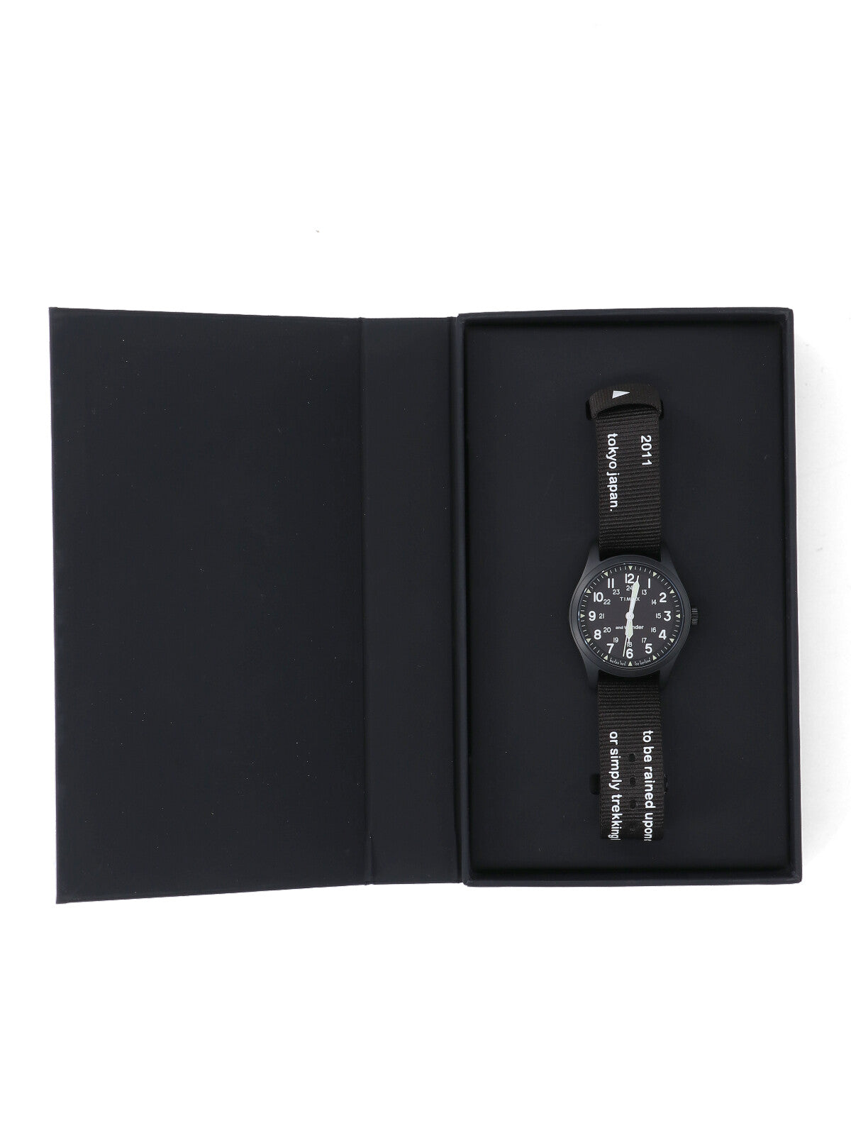 Black Stainless Steel Expedition Fabric Watch