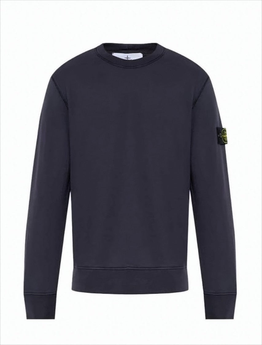 Relaxed Fit Long-Sleeve Crewneck Sweatshirt with Distinctive Patch