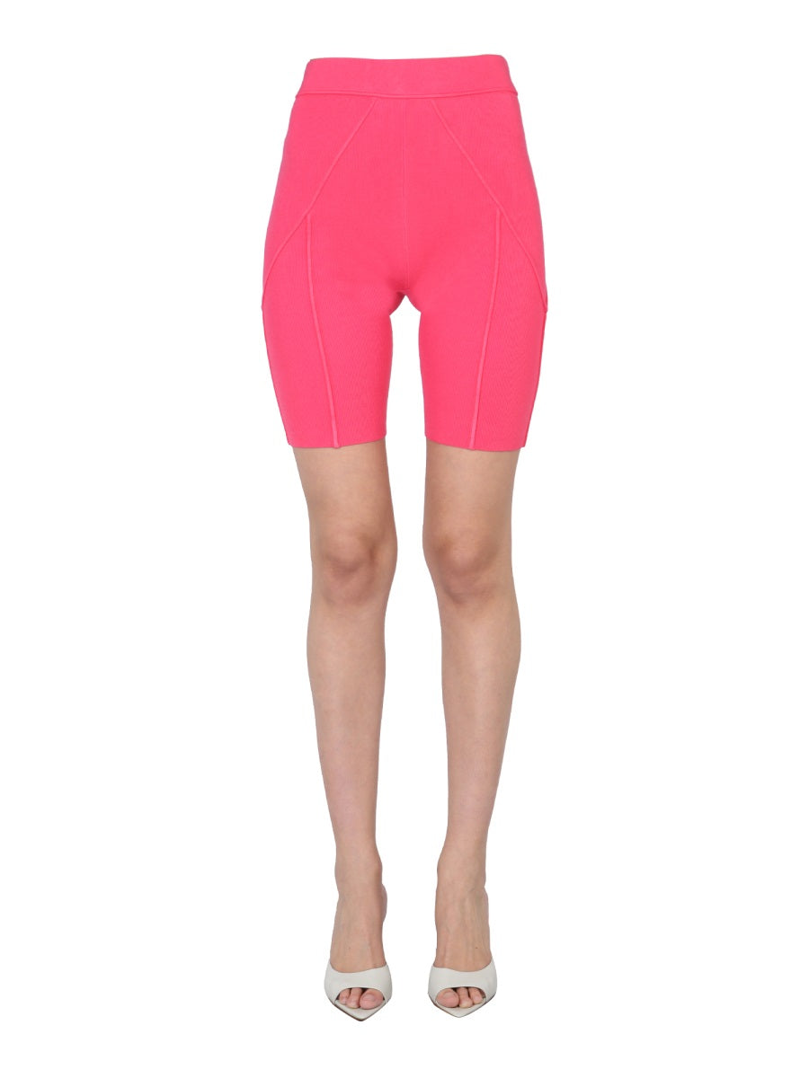 High-Waisted Cyclist Bermuda Shorts