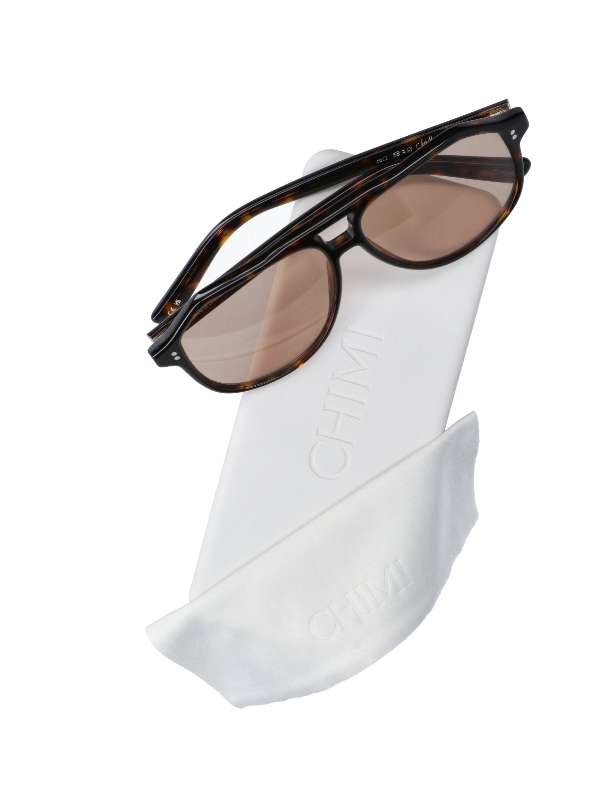Tortoiseshell Acetate Aviator Sunglasses with Brown Lenses