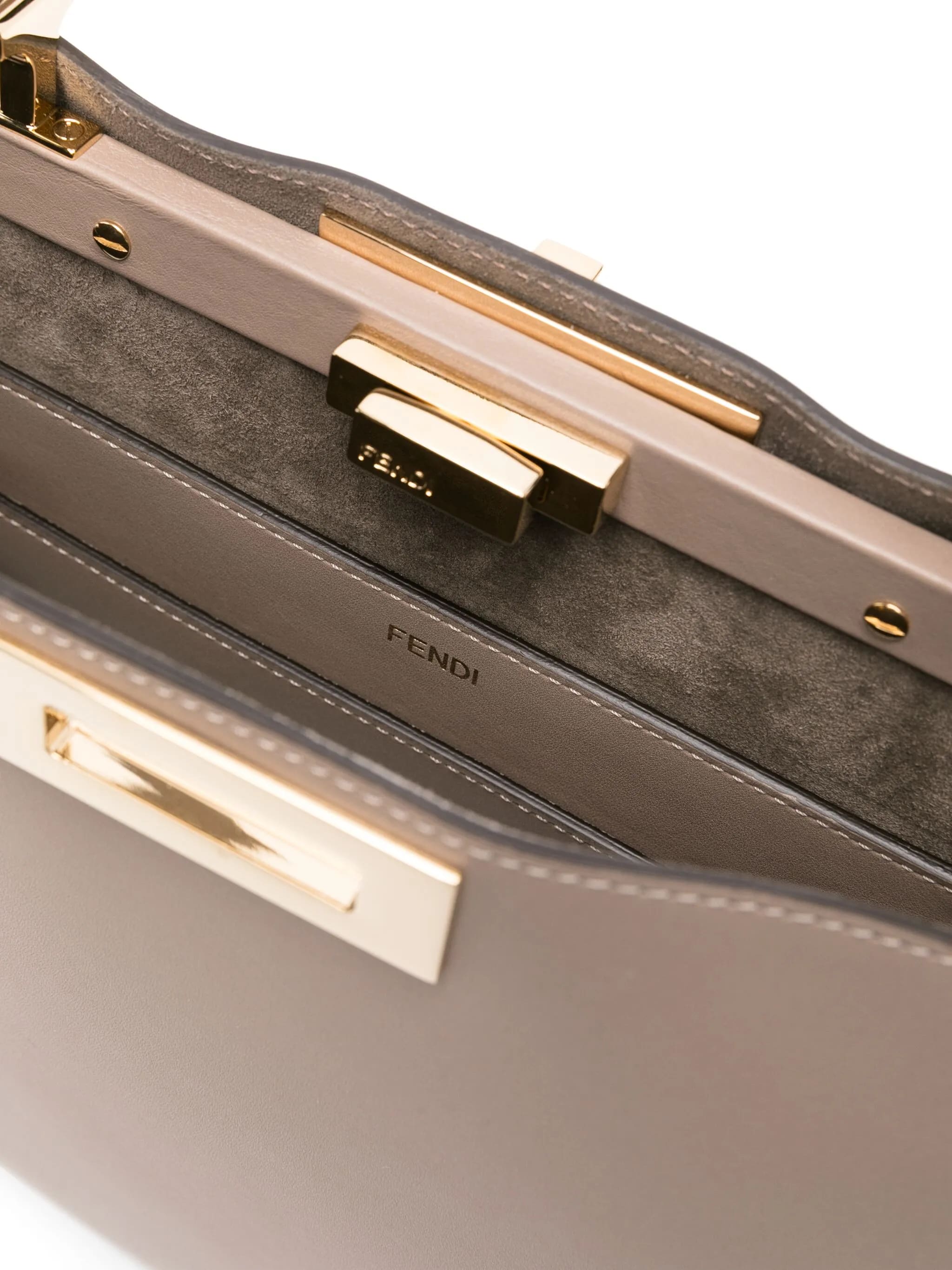 Peekaboo Soft Calf Leather Suede Handbag