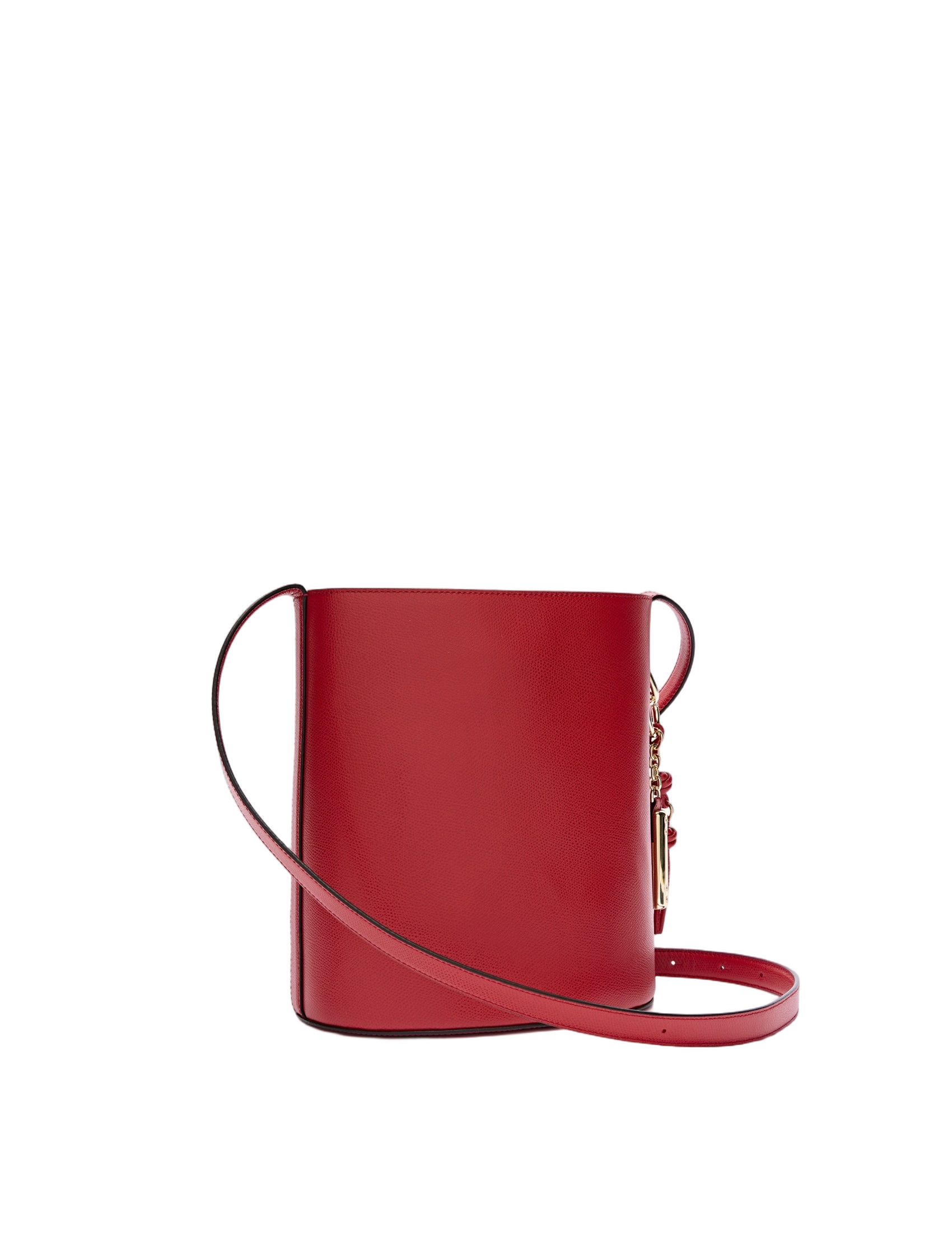 Roxie S Leather Bucket Bag, Red