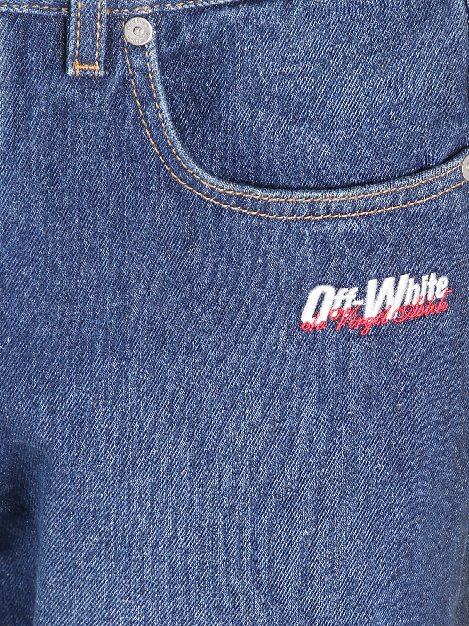 Gradient Effect Cotton Denim Jeans