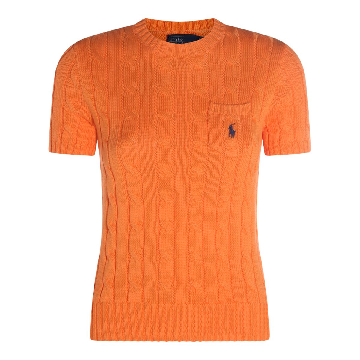 Crew Neck Knit Top with Ribbed Cuffs