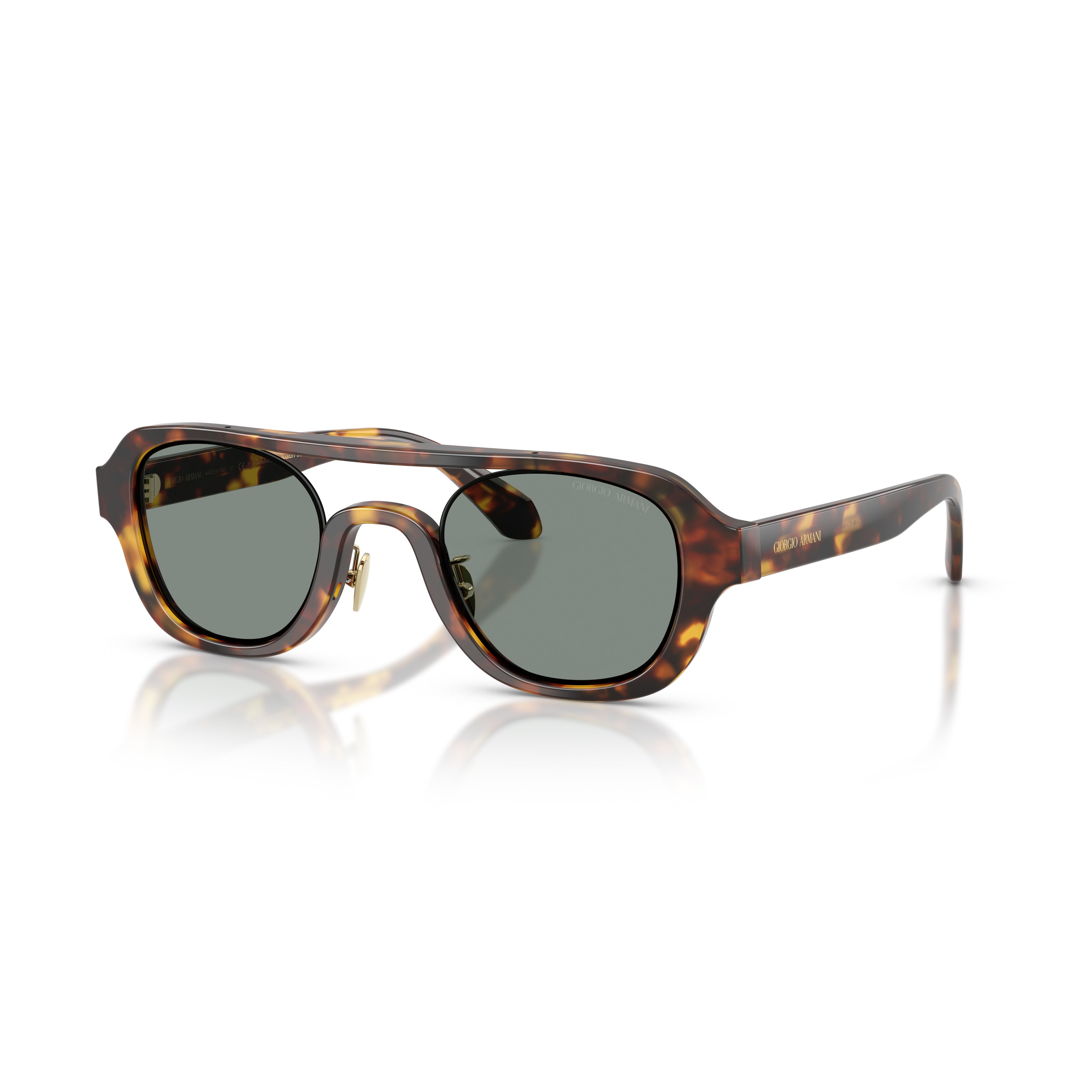 0ar8247 Bold Tortoiseshell Acetate Sunglasses with Adjustable Nose Pads