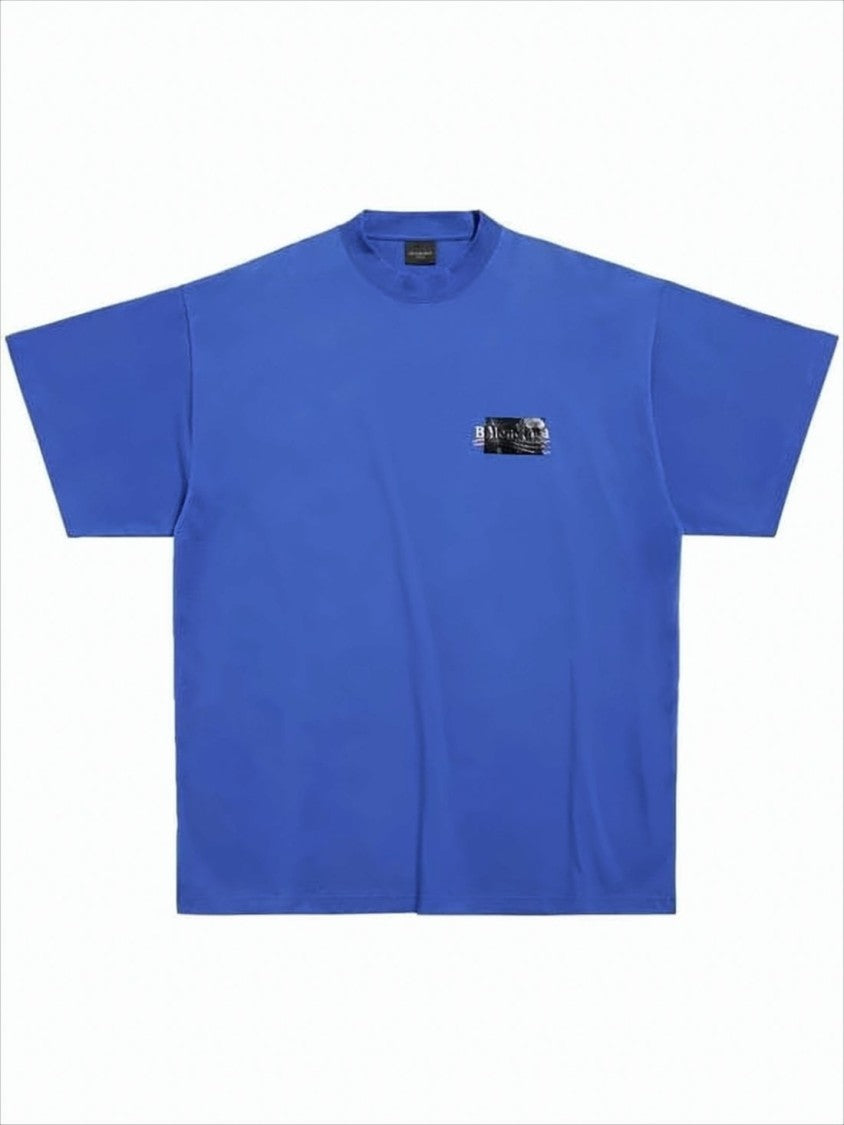Blue Loose-Fit Balenciaga T-Shirt
