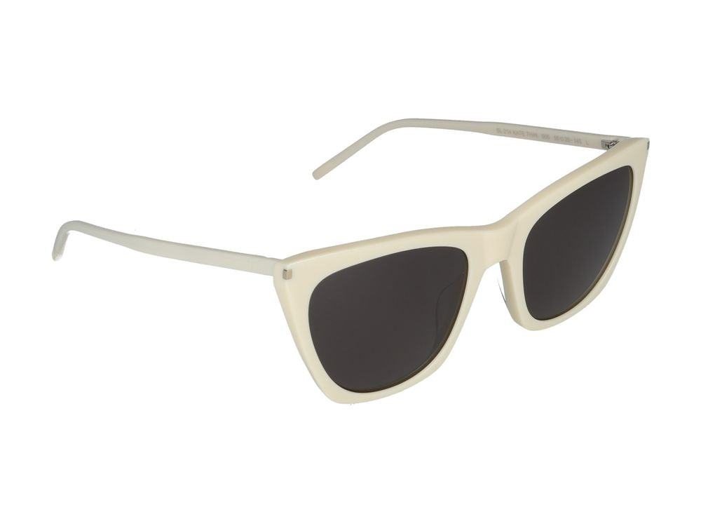 Sunglasses Saint Laurent SL 214 KATE THIN 005 ivory ivory black 55/20/145