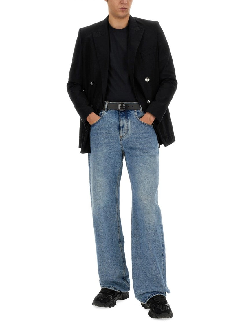 Double-Breasted Jacket With Peaked Lapels