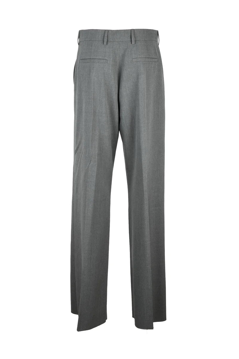 Virgin Wool Trousers - Grey