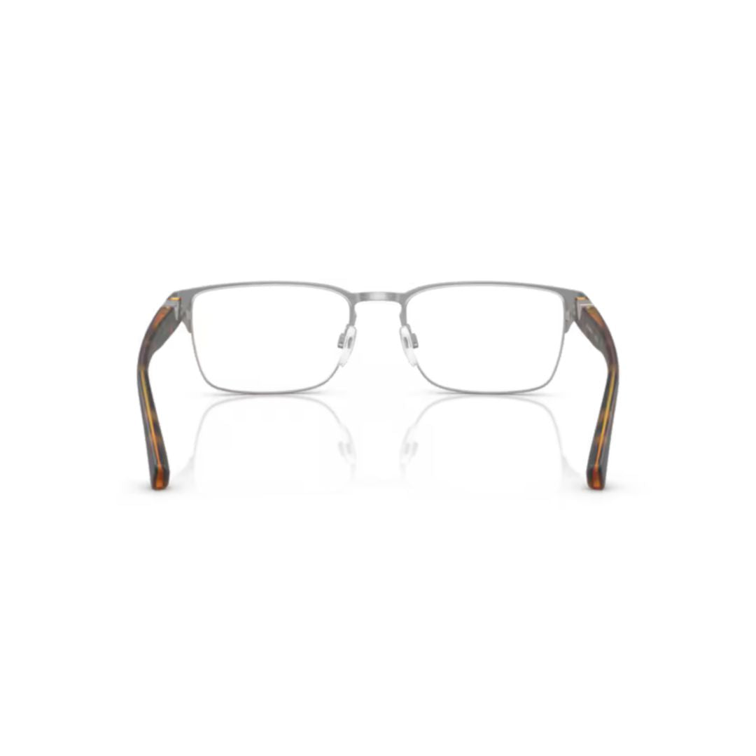 0ea1027 Rectangular Grey Eyeglasses with Tortoiseshell Temples