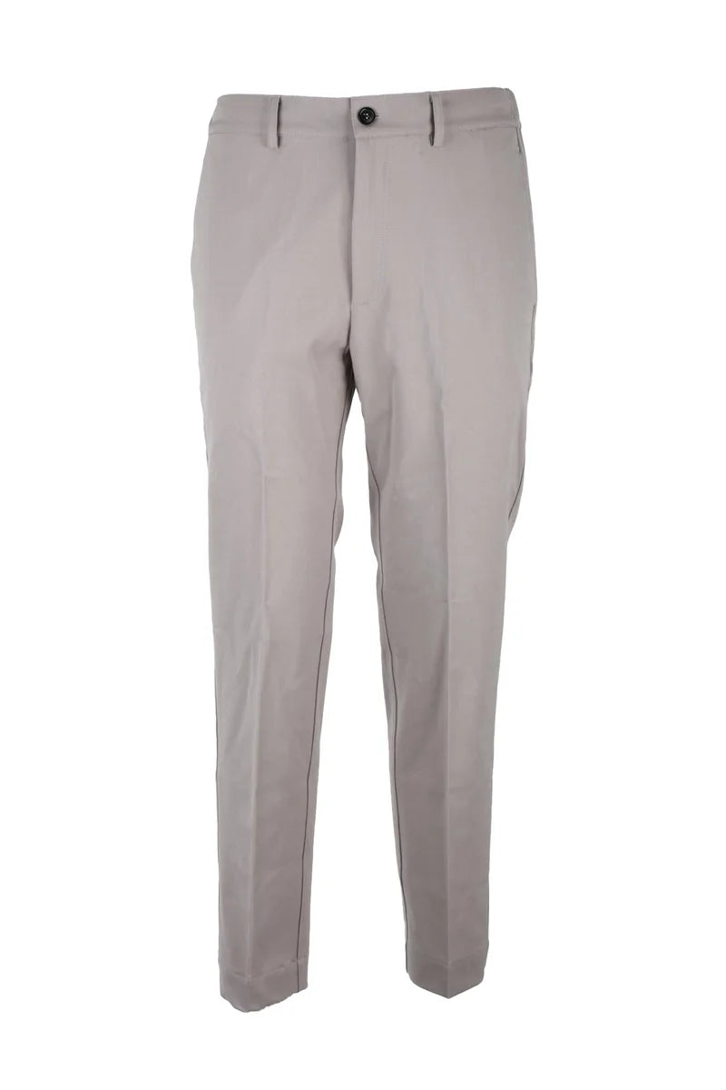 Wool Stretch Trousers - Grey
