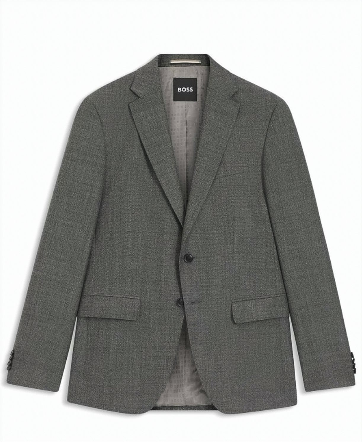 Virgin Wool Jacket With Micro-Pattern