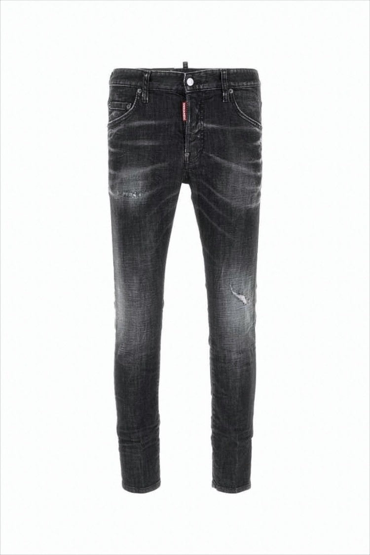Distressed Slim Fit Denim Pants