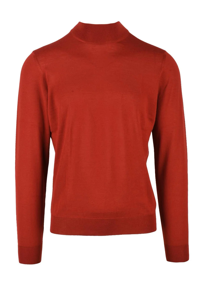 Merino Wool Turtleneck - Red