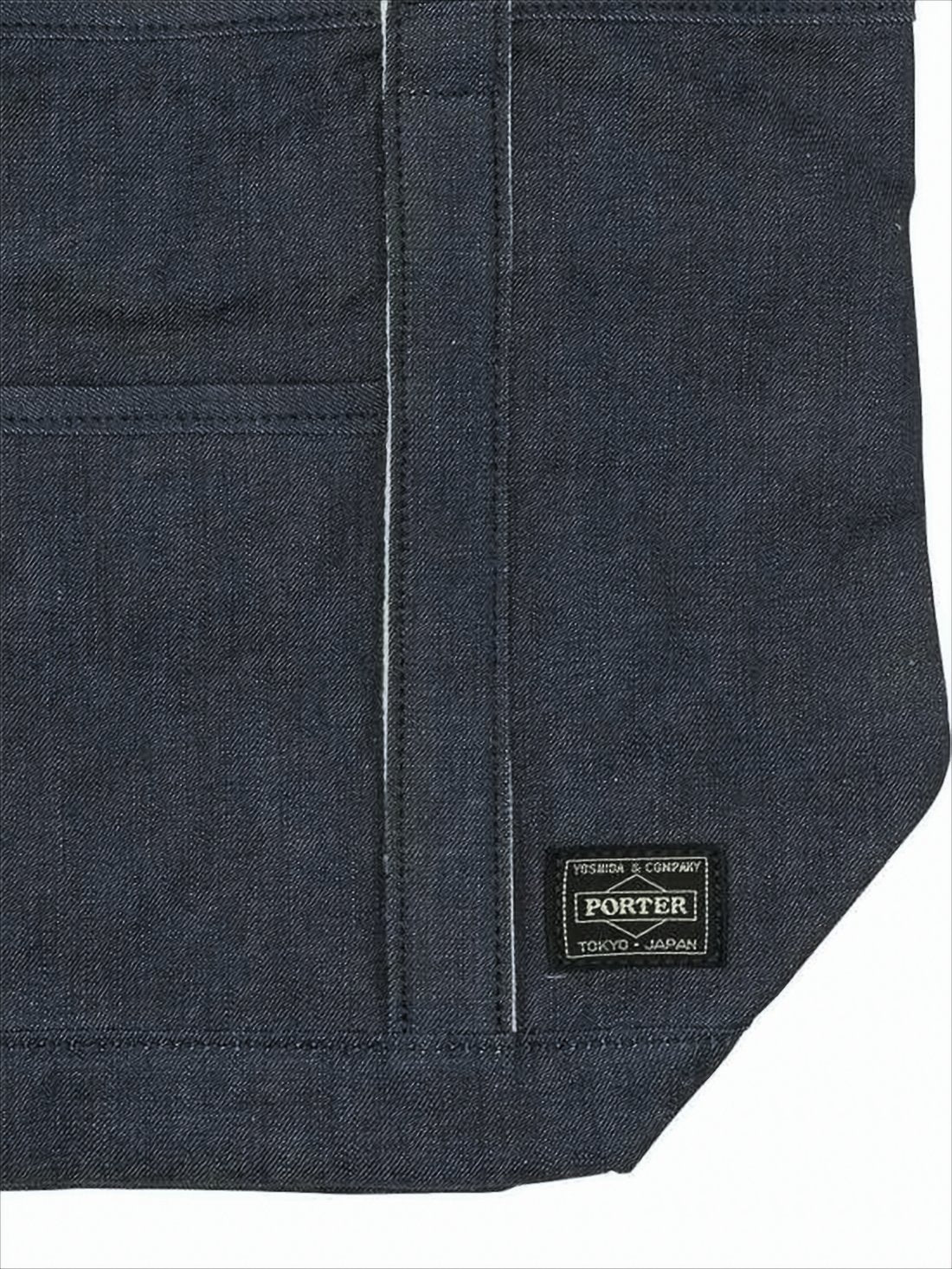 Structured Navy Cotton Tote Bag