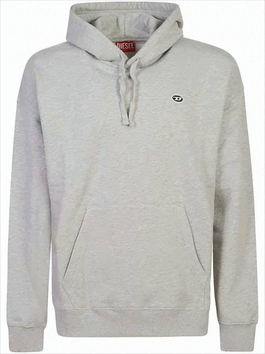 Light Grey Heathered Hoodie with Embroidery