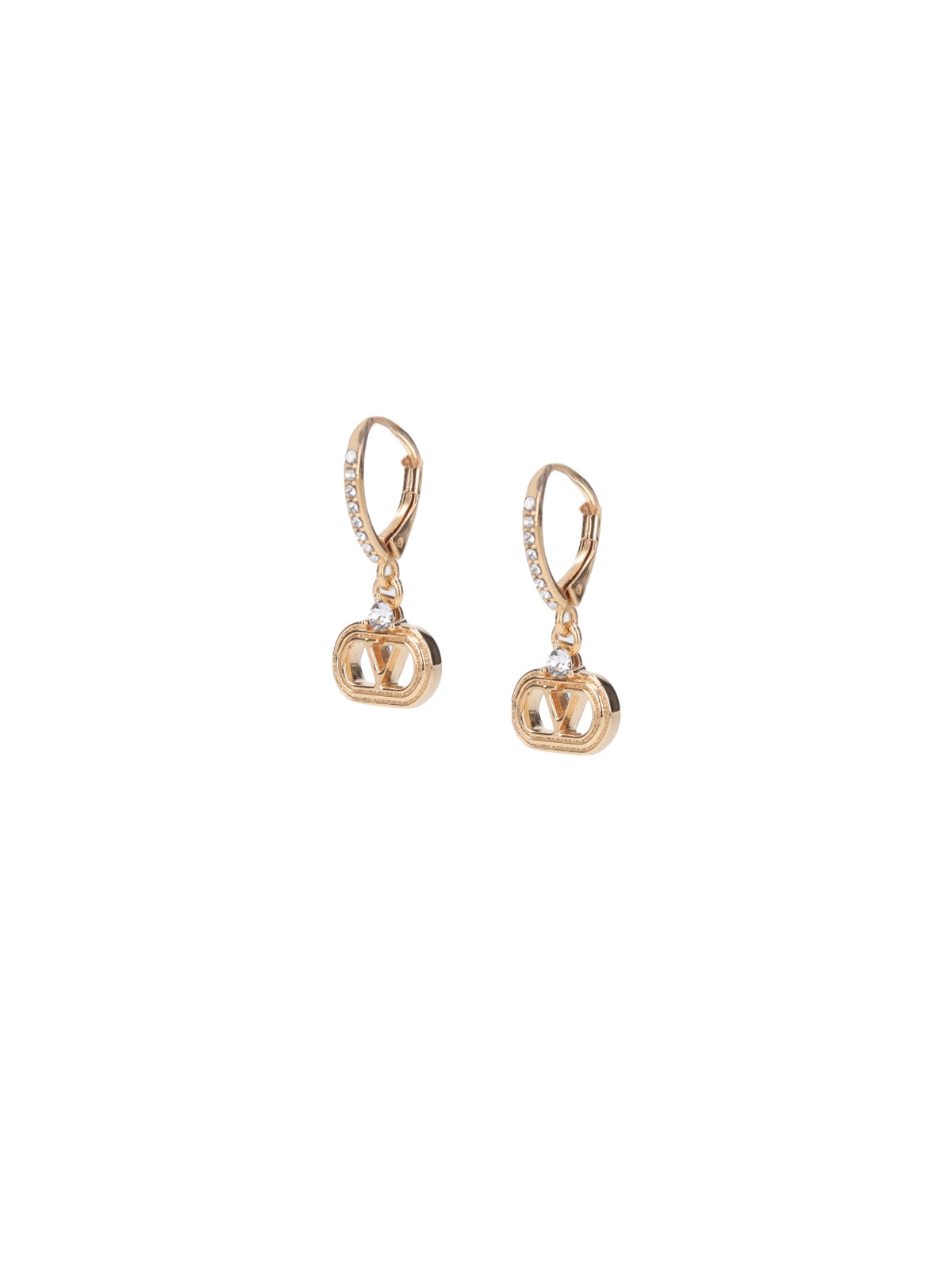 "Vlogo Signature" Drop Earrings Gold-Plated